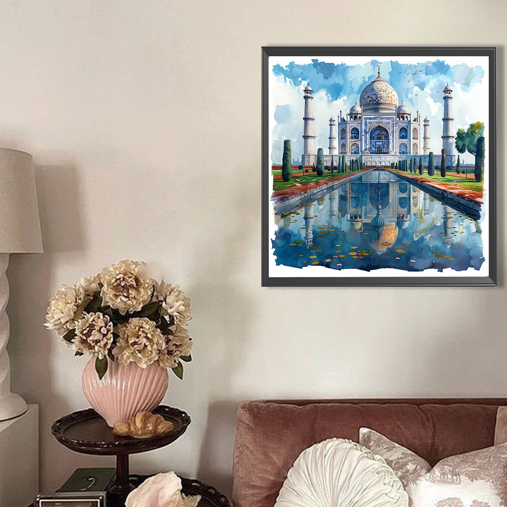 Taj Mahal In India - Full AB Round Drill Diamond Painting 40*40CM