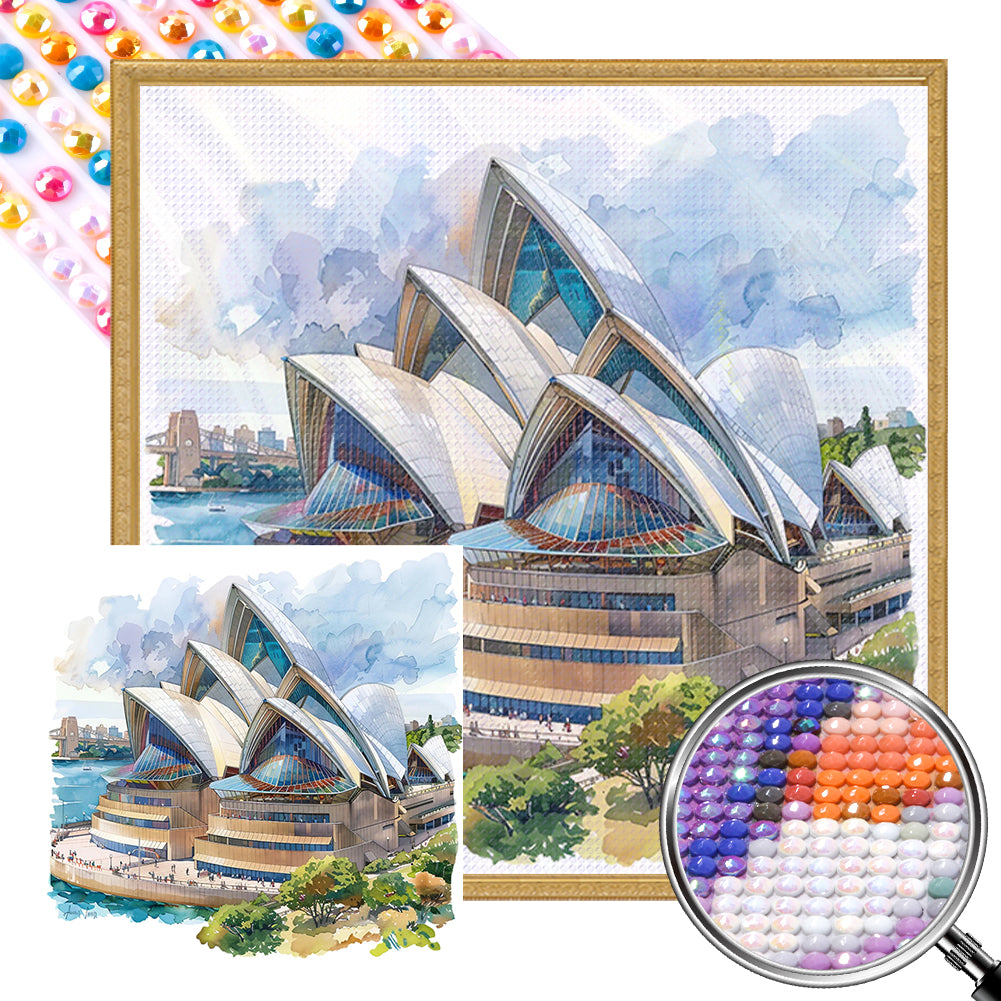 Sydney Opera House In Australia - Full AB Round Drill Diamond Painting 40*40CM