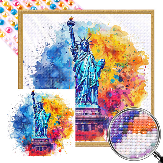 Statue Of Liberty In The United States - Full AB Round Drill Diamond Painting 40*40CM