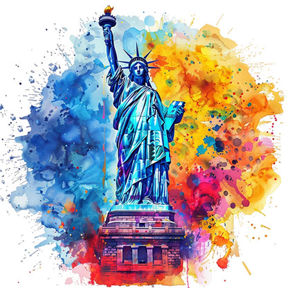 Statue Of Liberty In The United States - Full AB Round Drill Diamond Painting 40*40CM