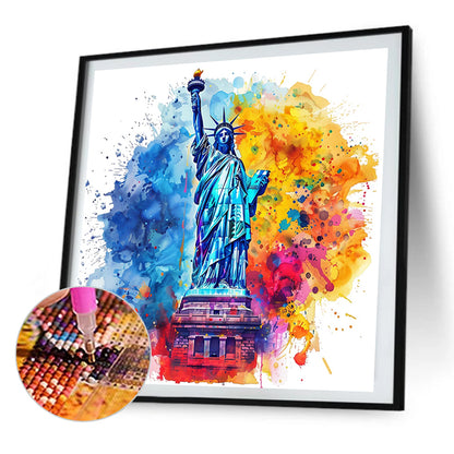 Statue Of Liberty In The United States - Full AB Round Drill Diamond Painting 40*40CM
