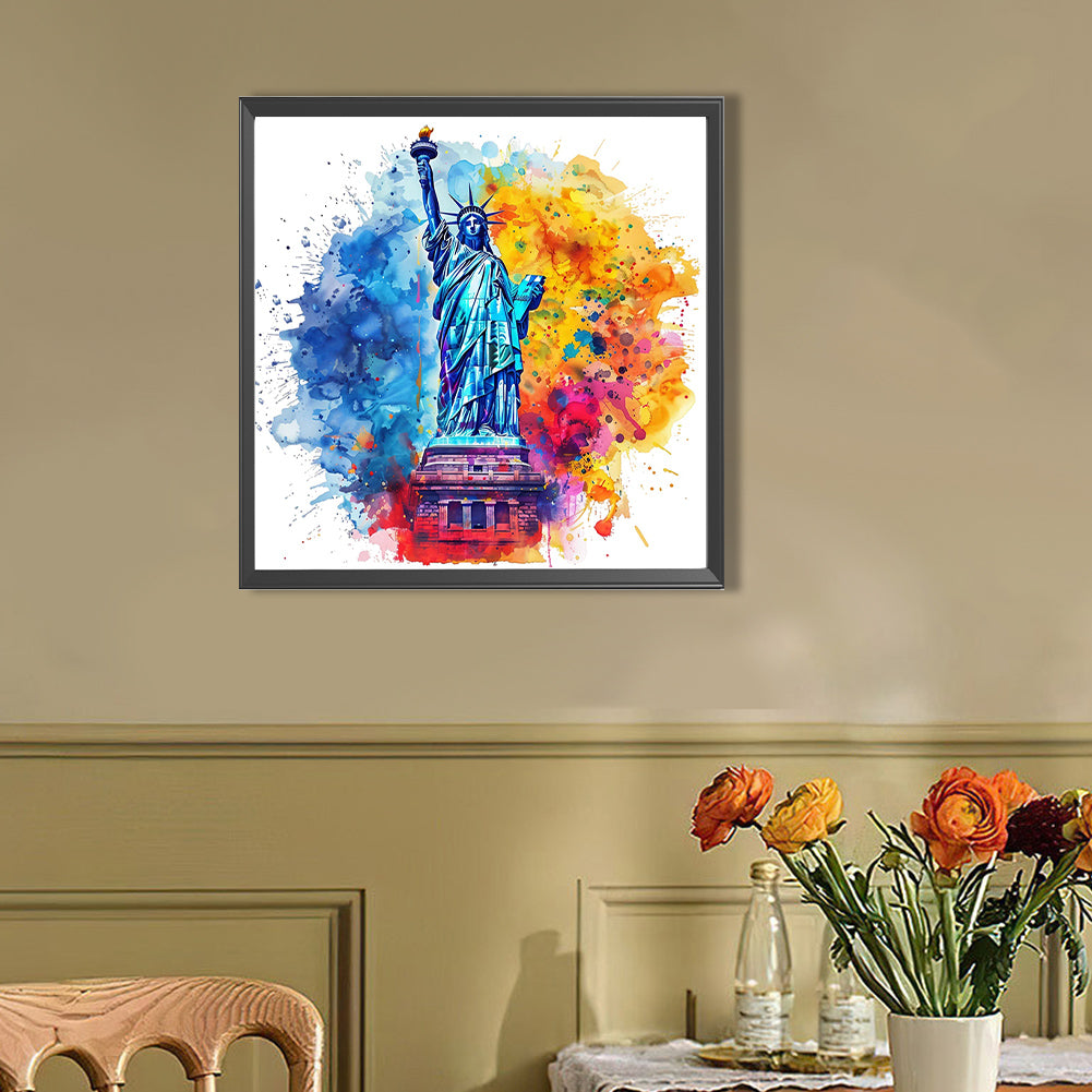 Statue Of Liberty In The United States - Full AB Round Drill Diamond Painting 40*40CM