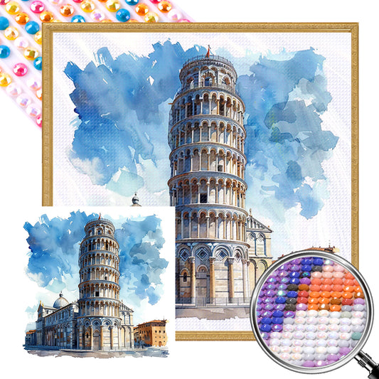 Leaning Tower Of Pisa In Italy - Full AB Round Drill Diamond Painting 40*40CM
