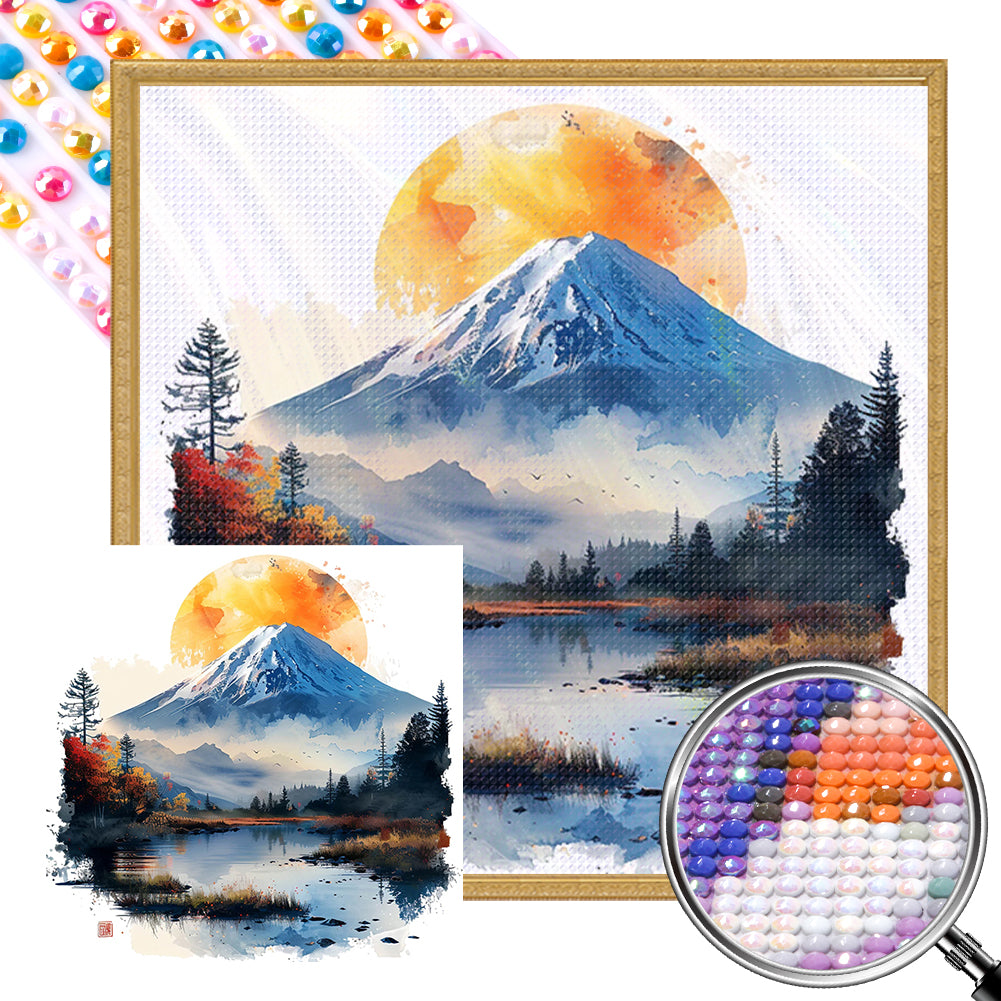 Mount Fuji, Japan - Full AB Round Drill Diamond Painting 40*40CM