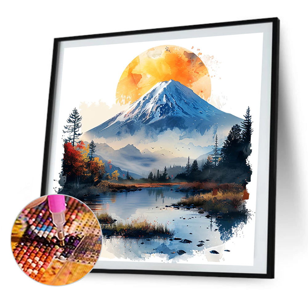 Mount Fuji, Japan - Full AB Round Drill Diamond Painting 40*40CM