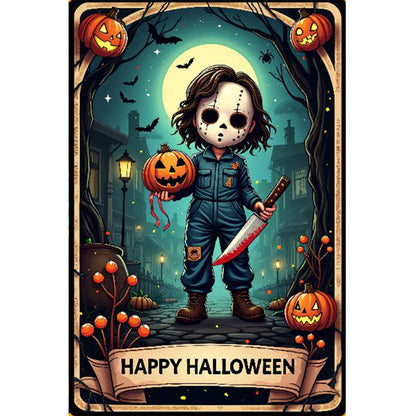 Halloween Horror Movie Tarot Cards - Full Round Drill Diamond Painting 40*60CM