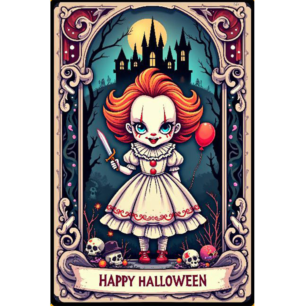 Halloween Horror Movie Tarot Cards - Full Round Drill Diamond Painting 40*60CM