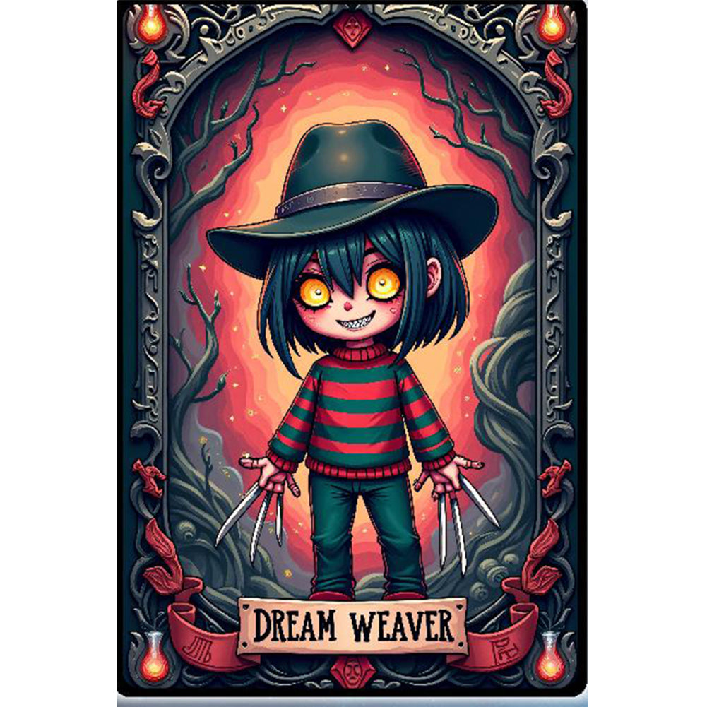 Halloween Horror Movie Tarot Cards - Full Round Drill Diamond Painting 40*60CM