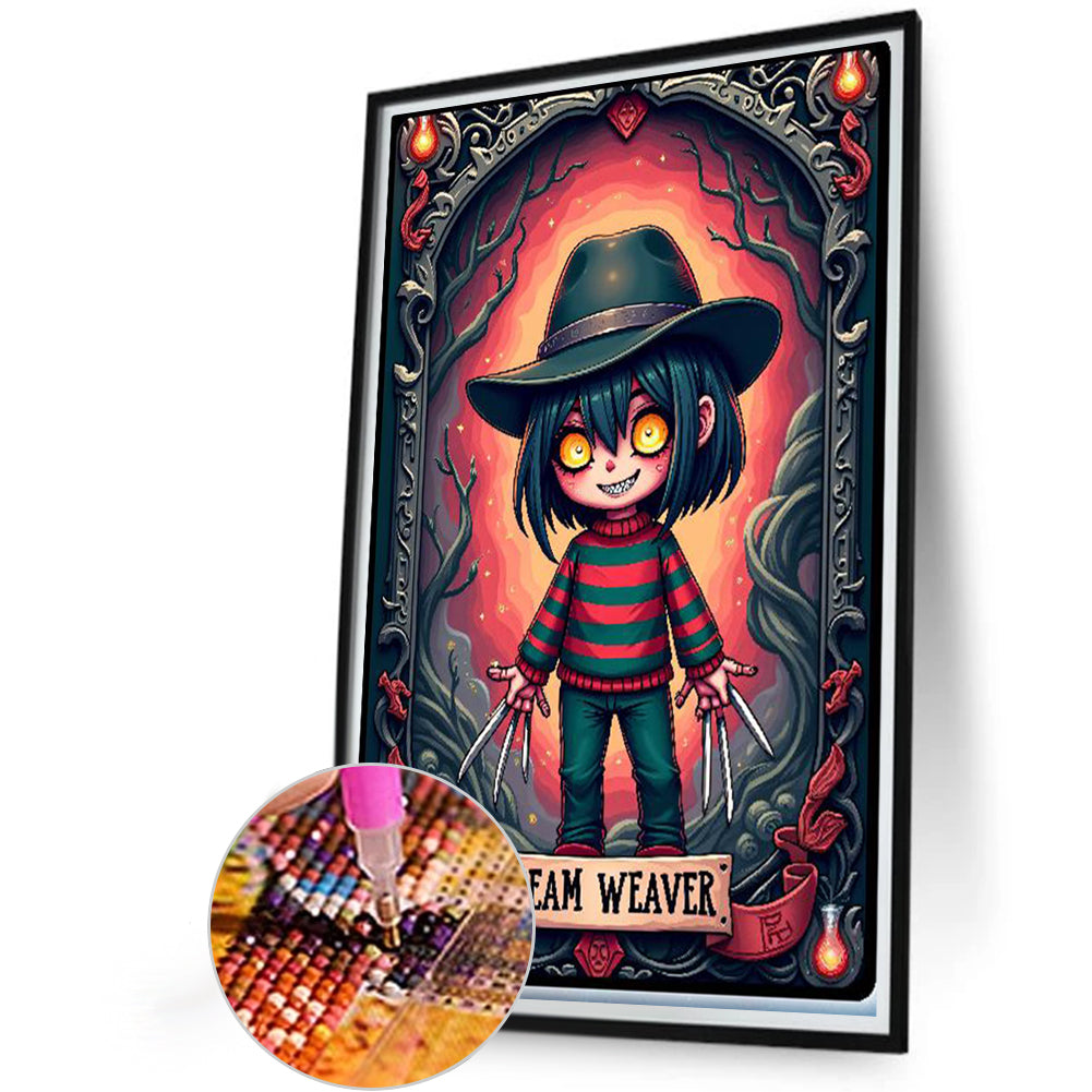 Halloween Horror Movie Tarot Cards - Full Round Drill Diamond Painting 40*60CM