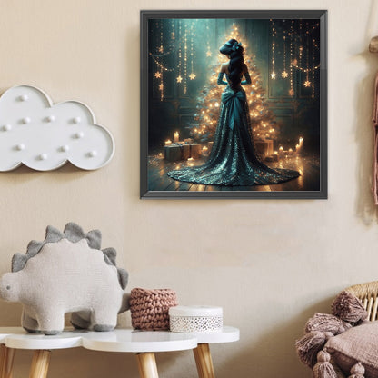 Disney Princess And Christmas Tree - Full Round Drill Diamond Painting 40*40CM