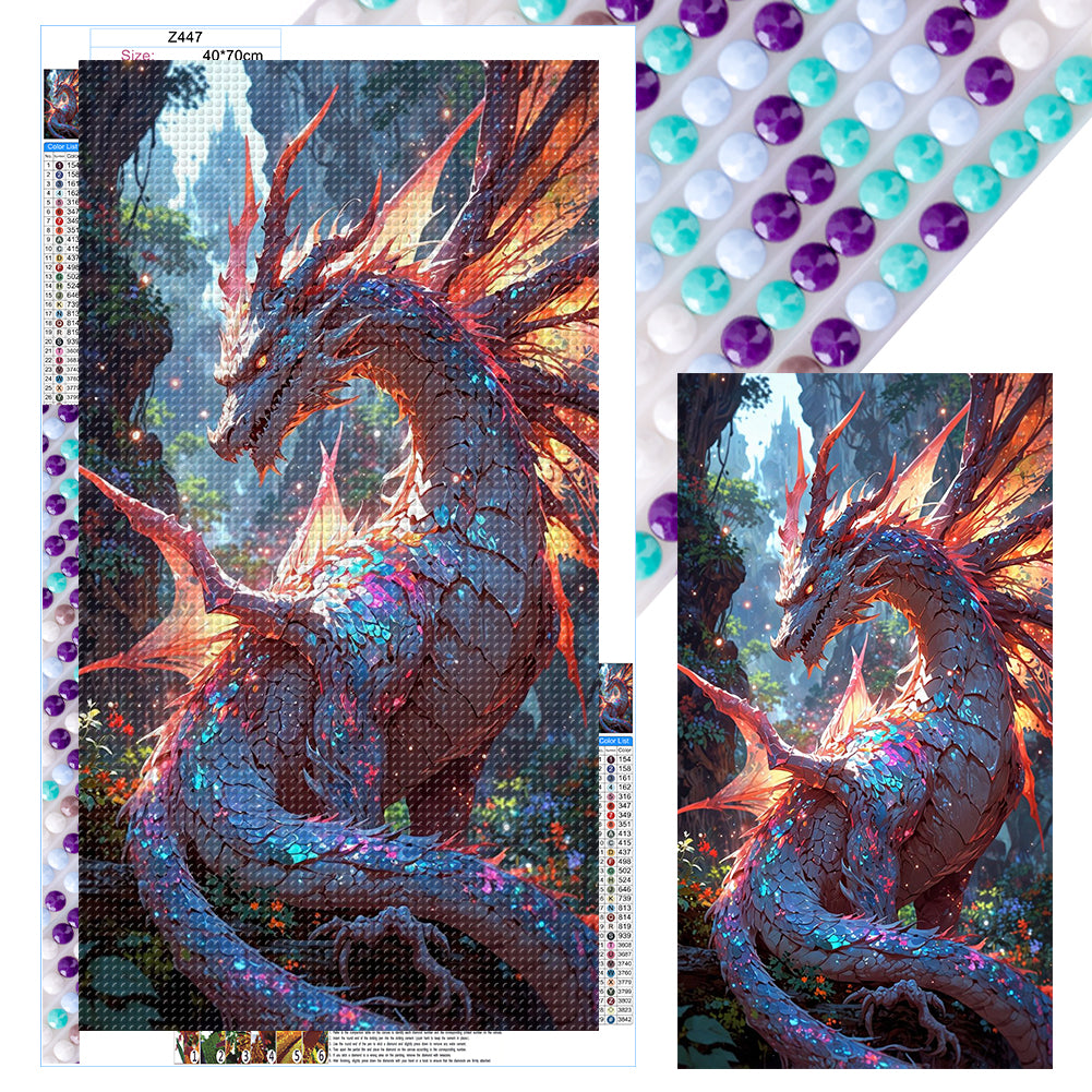 Dragon - Full Round Drill Diamond Painting 40*70CM