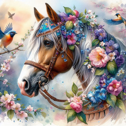 Horse - Full Round Drill Diamond Painting 40*40CM