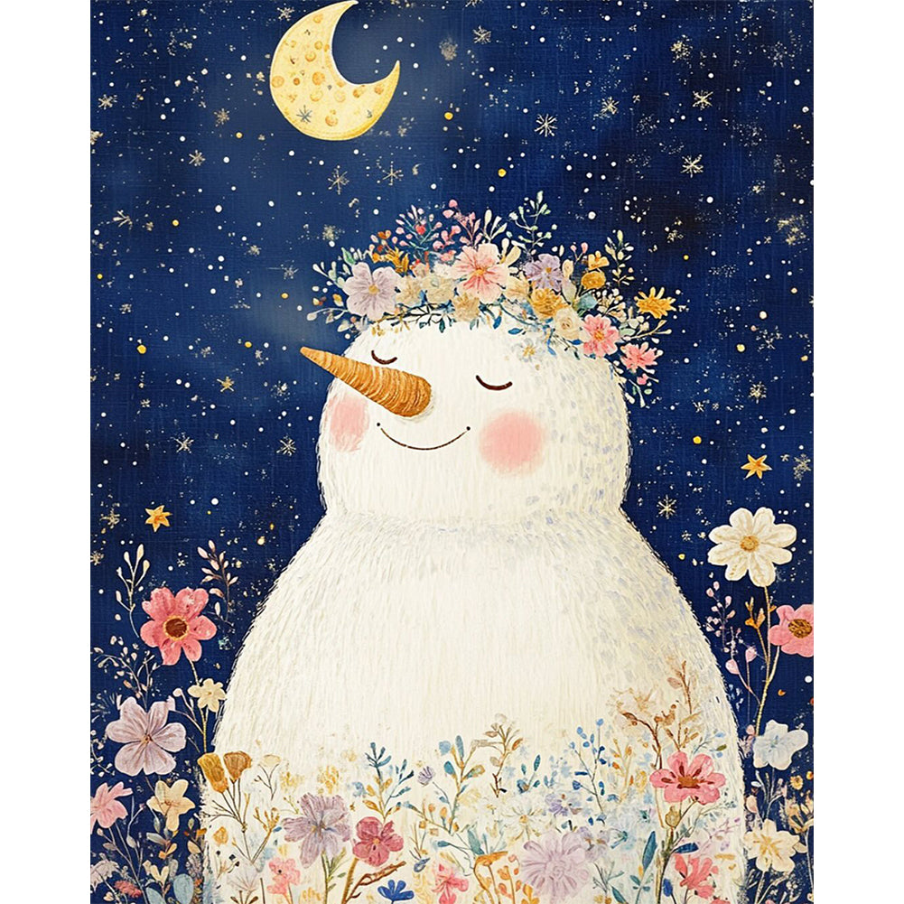 Snowman - Full Square Drill Diamond Painting 45*50CM