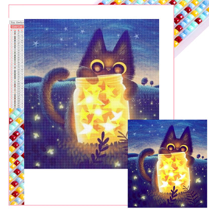 Black Cat - Full Square Drill Diamond Painting 40*50CM