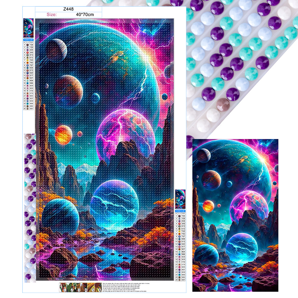 Mountain Scenery - Full Round Drill Diamond Painting 40*70CM