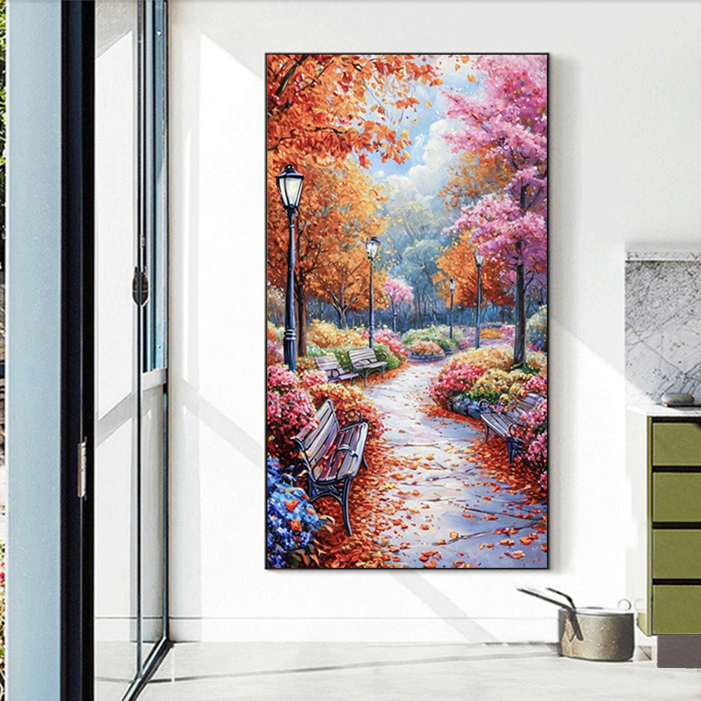 Path In The Woods - Full Round Drill Diamond Painting 40*70CM