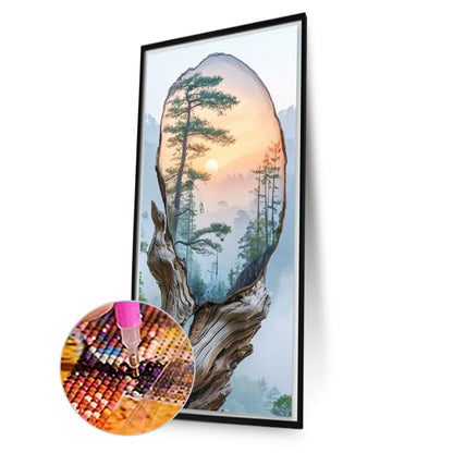 Sunset On The Tree - Full Square Drill Diamond Painting 40*70CM