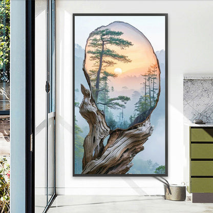 Sunset On The Tree - Full Square Drill Diamond Painting 40*70CM