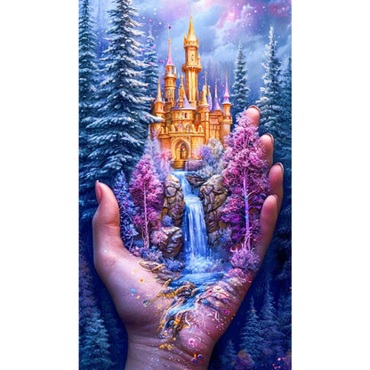 Castle In The Woods - Full Square Drill Diamond Painting 40*70CM