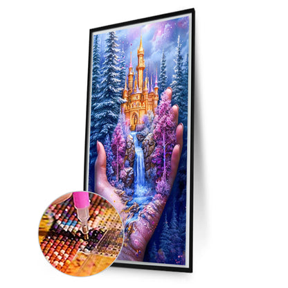 Castle In The Woods - Full Square Drill Diamond Painting 40*70CM