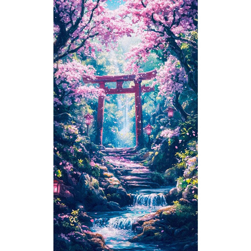 Japanese Shrine - Full Square Drill Diamond Painting 40*70CM