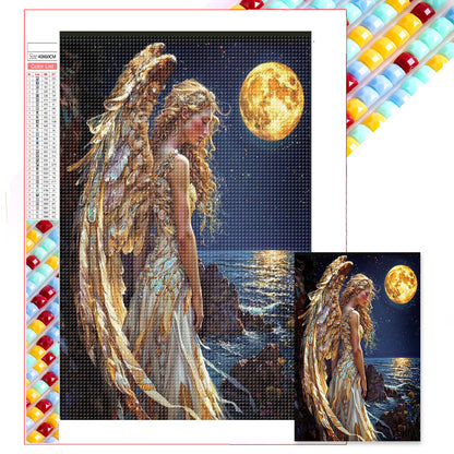 Moon Angel - Full Square Drill Diamond Painting 40*60CM