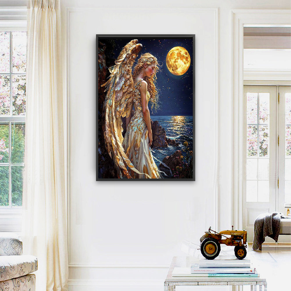 Moon Angel - Full Square Drill Diamond Painting 40*60CM