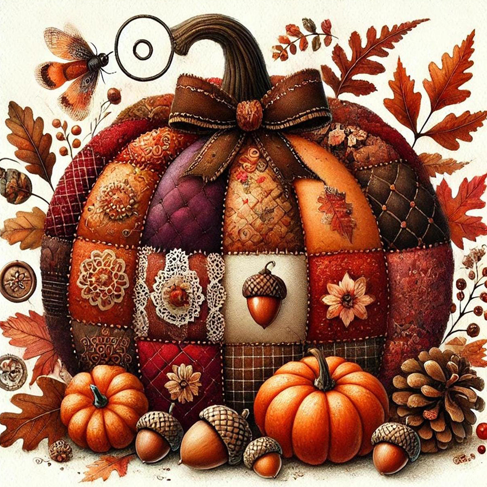 Colorful Pumpkin - Full Round Drill Diamond Painting 40*40CM