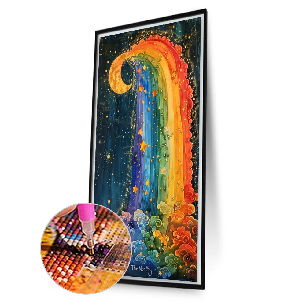Rainbow Moonlight - Full Square Drill Diamond Painting 40*70CM