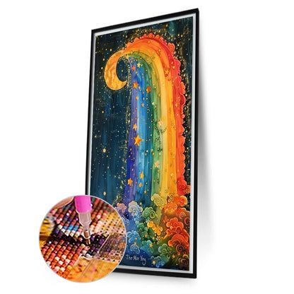 Rainbow Moonlight - Full Square Drill Diamond Painting 40*70CM