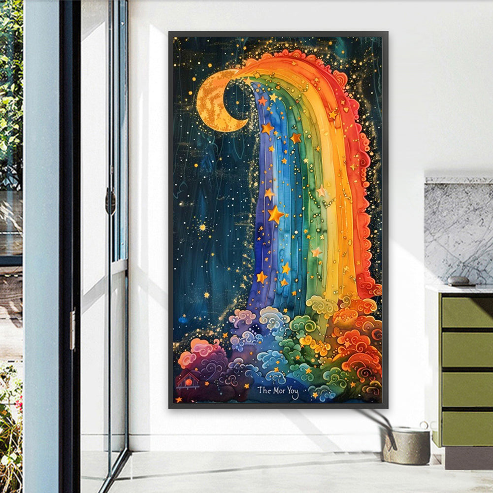 Rainbow Moonlight - Full Square Drill Diamond Painting 40*70CM