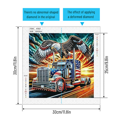 American Flag Independence Day - Special Shaped Drill Diamond Painting 30*30CM
