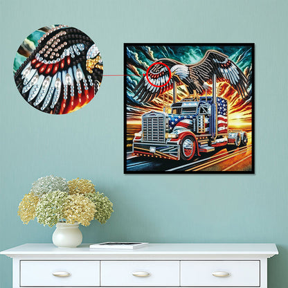 American Flag Independence Day - Special Shaped Drill Diamond Painting 30*30CM