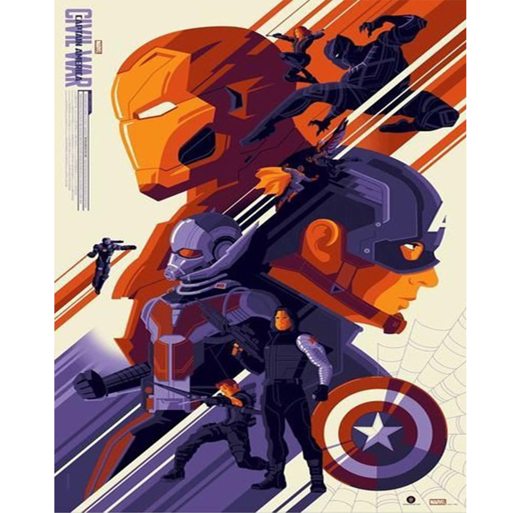 Captain America - Full Round Drill Diamond Painting 40*50CM