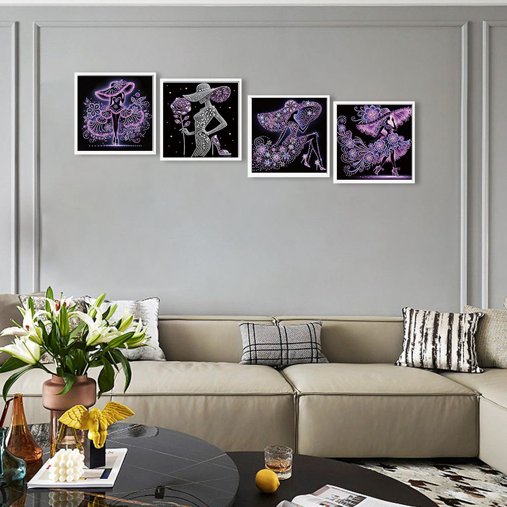 Elegant Lady - Special Shaped Drill Diamond Painting 30*30CM