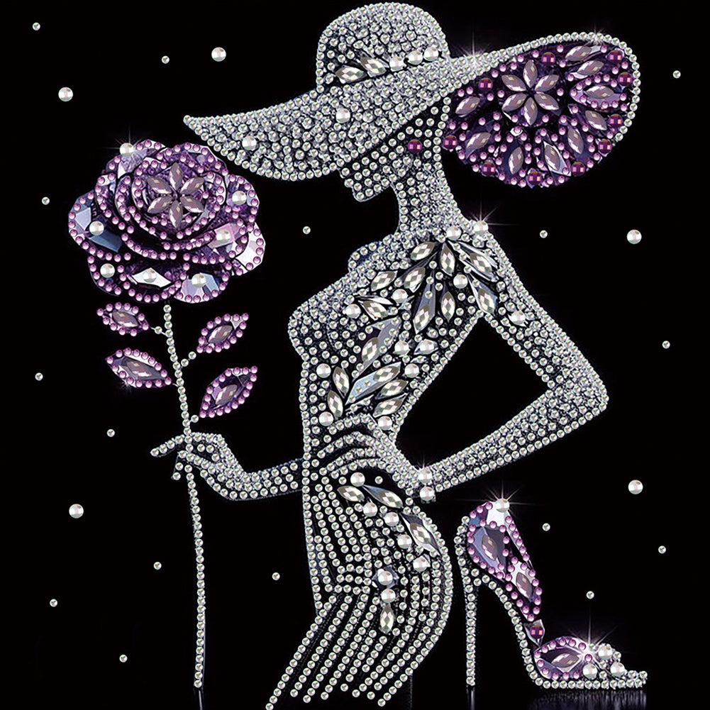 Elegant Lady - Special Shaped Drill Diamond Painting 30*30CM