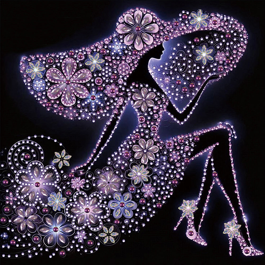 Elegant Lady - Special Shaped Drill Diamond Painting 30*30CM