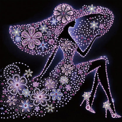 Elegant Lady - Special Shaped Drill Diamond Painting 30*30CM