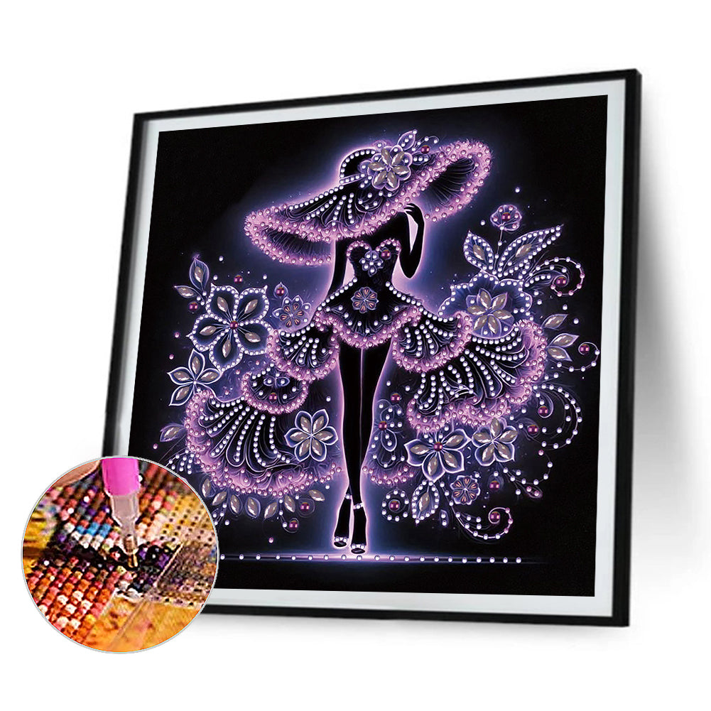 Elegant Lady - Special Shaped Drill Diamond Painting 30*30CM