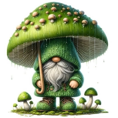 Mushroom Gnome - Full Round Drill Diamond Painting 40*40CM