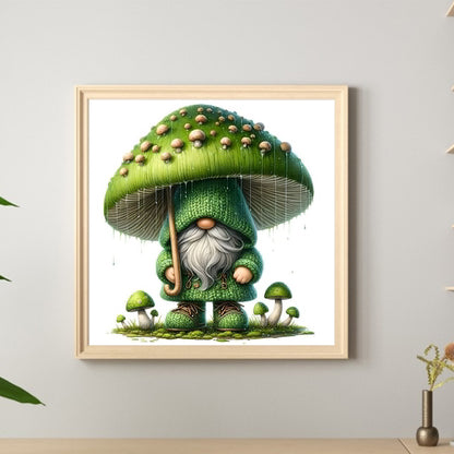 Mushroom Gnome - Full Round Drill Diamond Painting 40*40CM