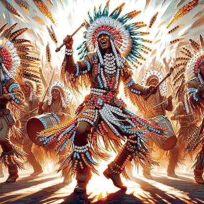 Indians - Special Shaped Drill Diamond Painting 30*30CM