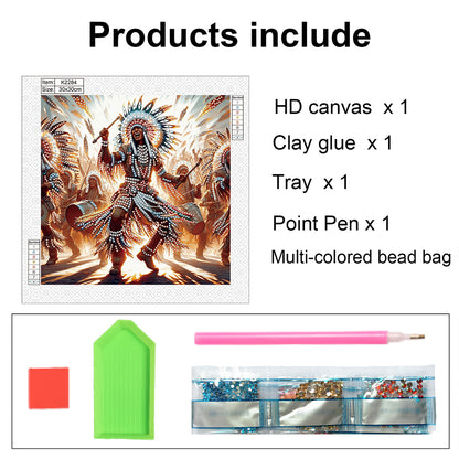 Indians - Special Shaped Drill Diamond Painting 30*30CM