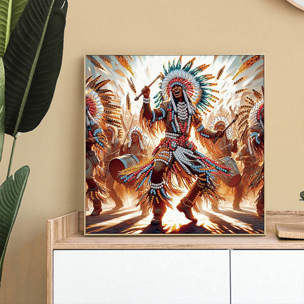 Indians - Special Shaped Drill Diamond Painting 30*30CM
