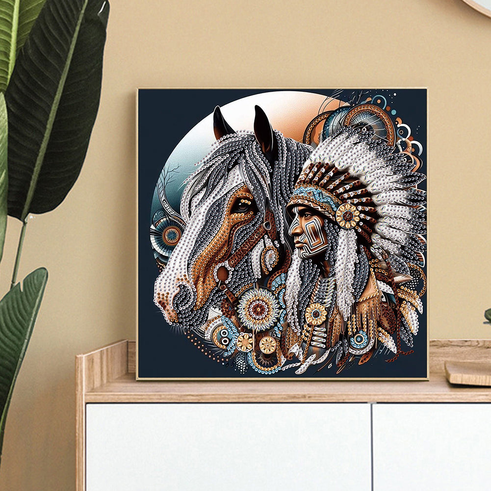 Indians - Special Shaped Drill Diamond Painting 30*30CM