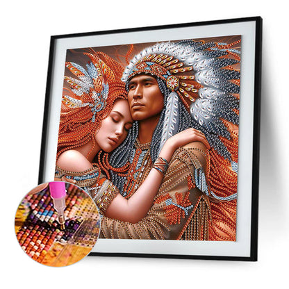 Indians - Special Shaped Drill Diamond Painting 30*30CM