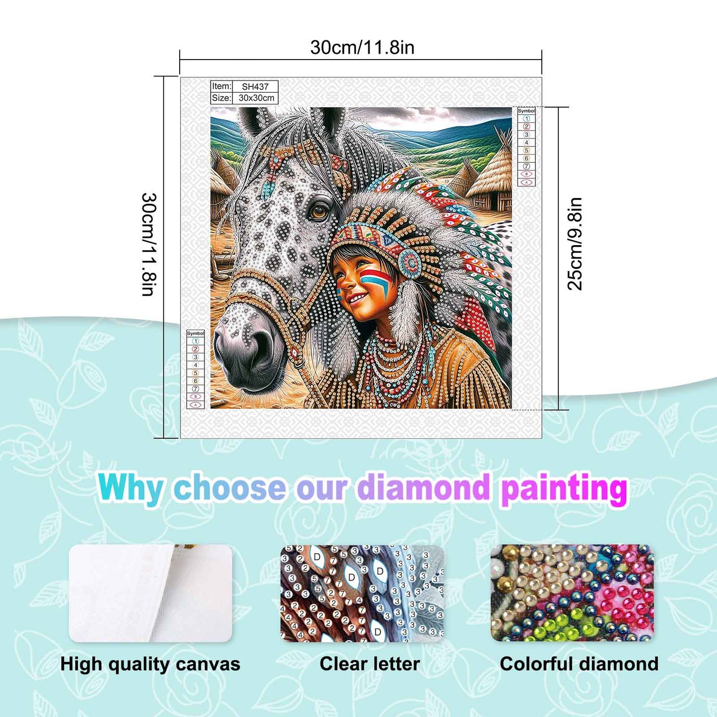 Indians - Special Shaped Drill Diamond Painting 30*30CM