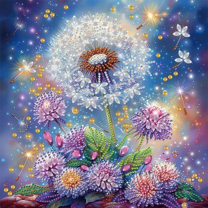 Dandelion - Special Shaped Drill Diamond Painting 30*30CM