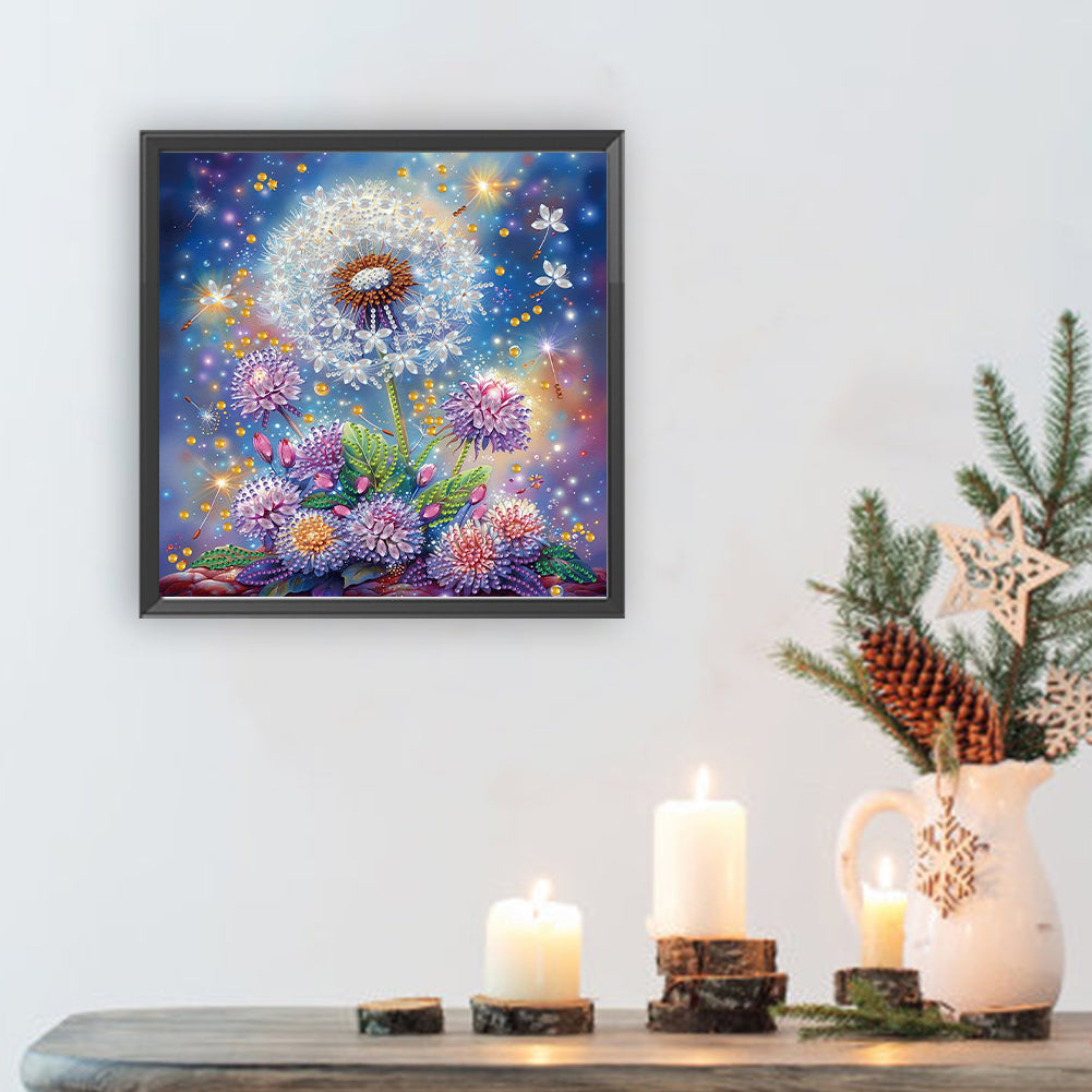 Dandelion - Special Shaped Drill Diamond Painting 30*30CM