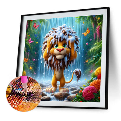 Lion - Full Round Drill Diamond Painting 40*40CM